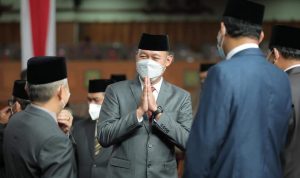 Bupati Sukandar Hadiri Paripurna Penyampaian Pidato Gubernur Terpilih