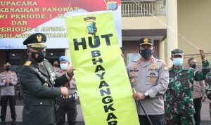 Kapolda Sulut Terima Surprise Ucapan Selamat Hari Bhayangkara dari Danrem 131/Santiago