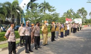 Masuki Masa PPKM, Polres Serang Gelar Pasukan di Kawasan Industri Modern Cikande