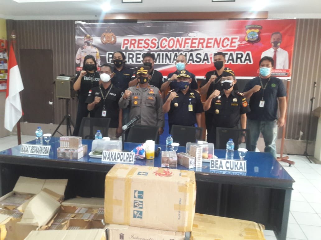 Polres Minut Amankan 47 Koli Rokok Ilegal 1 IMG 20210703 WA0199 1