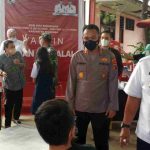 Kapolres Minahasa Dampingi ROR-RD Tinjau Vaksinasi Anak Sekolah