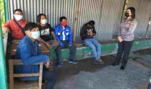 Tekan Virus Corona, Polres Minahasa Gelar Imbau Prokes 5M