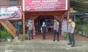 Polsek Kakas Cek Posko PPKM dan Kampung Tangguh Cegah Tangkal Covid