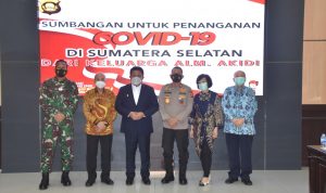 Danrem 044/Gapo Hadiri Penerimaan Hibah Rp 2 Triliun untuk Penanganan dan Pencegahan Covid-19