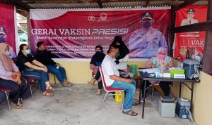 Percepat Vaksinasi Massal, Polres Melawi Lanjutkan Gerai Vaksin Presisi di Wilayah Hukumnya