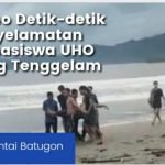 Detik-detik Rombongan Mahasiswa UHO Tenggelam di Pantai Batugong