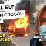 Mobil Jurusan Grogol – Serang Hangus Terbakar di Persimpangan Tol Serang Timur