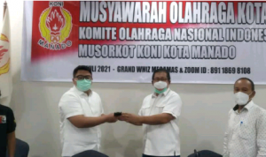 Pemimpin Teladan Millenial, Rio Dondokambey Resmi Jabat Ketua KONI Manado Periode 2021-2025