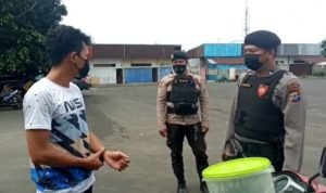 Untuk Menekan Penyebaran Virus Corona, Satuan Sabhara Polres Minahasa Lakukan Patroli