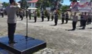 Kapolres Souissa Pimpin Apel Babhinkamtibmas di Mako Polres Minahasa