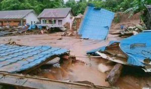 Puluhan Rumah di Desa Tapunggaya Kena Longsor Akibat Tanggul PT. Cinta Jaya Jebol