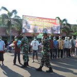 Peduli Warga Terdampak Covid-19, Korem 064/MY Salurkan Bantuan Sembako