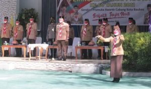 Pemkot Baubau Gelar Upacara Peringatan Hari Pramuka ke-60 Dengan Sederhana