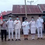 Upacara Pengibaran dan Penurunan Bendera Merah Putih di Desa Hilinamazihono Moale