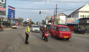 Strong Point Polsek Ciruas Antisipasi Kemacetan dan Tindak Kriminalitas