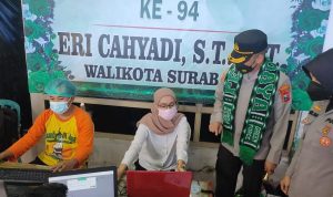 Serbuan Vaksin di Markas Bonek Bertajuk ‘Bonek Wani Vaksin’