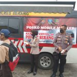 Melalui Mobile Masker Polres Serang Polda Banten cegah penyebaran covid -19