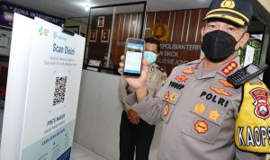 Kapolrestabes Surabaya Kunjungi Polsek Tenggilis, Pastikan Jajaran Terapkan Scan QR Code Peduli Lindungi