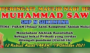 SMP Negeri Sukamana Gelar Maulid Nabi 12 Rabiul Awal 1443 H
