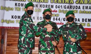 Brigjen TNI M Naudi Nurdika Resmi Jabat Danrem 044/Gapo