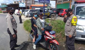 Cegah Penularan Covid -19, Polsek Langowan Laksanakan Operasi Yustisi