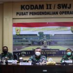 Kasdam II/Swj Ikuti Rapat Evaluasi Pelaksanaan Vaksinasi untuk Wilayah Luar Jawa-Bali