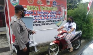 Edukasi Prokes, Polsek Remboken Gelar Operasi Agar Memutus Rantai Penyebaran Virus Corona