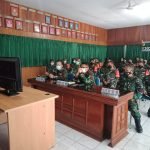 Dandim 1302/Minahasa  Sinaga Bersama Jajaran Ikuti Pengarahan Pangdam XIII/Merdeka Melalui Vicon