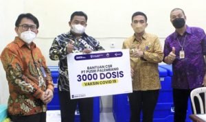 3000 Dosis Vaksin Sinopharm dari PT Pusri Palembang Diterima Pemkab Lampung Selatan
