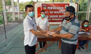 Pemdes Sarani Matani Salurkan BLT DD Tahap 10 Pada 70 KPM