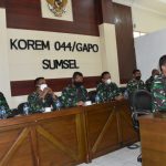 Danrem Pimpin Rapat Evaluasi Serbuan Vaksinasi TNI di Jajaran Korem 044/Gapo