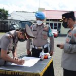 Kapolres Minahasa Pimpin Upacara Sertijab Kapolsek Eris Minahasa