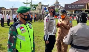 Jelang Nataru, Polres Serang Gelar Apel dan Ops Lilin Maung 2021
