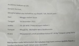 Warga Desa Junti Kampung Tongsan Ingin Pemilihan RT Dilaksanakan Musyawarah dan Mufakat