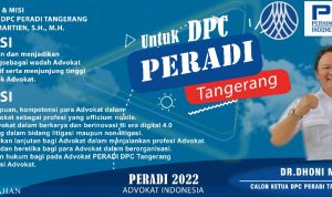 Dhoni Martien, Doktor Hukum Calon Kandidat Ketua DPC Peradi Tangerang 2022-2027