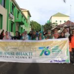 Keluarga Besar IAIN Ternate Sambut HAB Kemenag RI Ke-76 Dengan Jalan Sehat