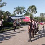 Polres Serang Laksanakan Apel Pam Aksi Unras Buruh Kabupaten Serang