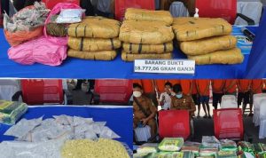 Pemusnahan BB Narkoba Hasil Tangkapan Polsek Helvetia di Polrestabes Medan