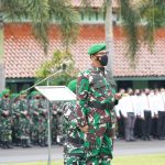 Danrem 064/MY Pimpin Upacara Bendera Tujuh Belasan Bulan Januari 2022