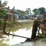 Bangunan Liar Sepanjang Bantaran Irigasi Cijeruk Kecamatan Kibin Dibongkar Tim Gabungan Satpol PP