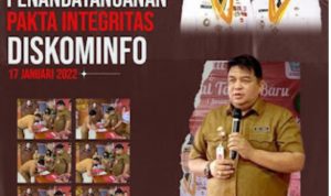 Kadis Kominfo Evans Liow  Pimpin Penandatanganan Pakta Integritas, Serahkan SK Pejabat PPTK Diskominfo Persandian Sulut