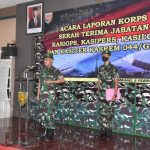 Brigjen TNI M Naudi Nurdika Pimpin Sertijab Empat Kasi Kasrem 044/Gapo