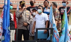 Kapolres Metro Tangerang Kota Apresiasi Buruh Melakukan Aksi Dengan Tertib dan Elegan