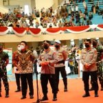 Pangdam II/Swj bersama Forkopimda Sumsel Dampingi Kapolri Tinjau Vaksinasi Massal di OKI