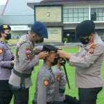 Kapolda Sulut Pimpin Tradisi Pembaretan Bintara Remaja Polri Lulusan Tahun 2021