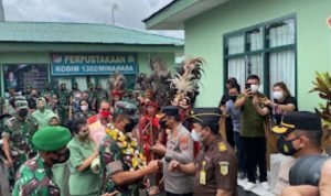 Kunjungan Pangdam XIII/Merdeka Disambut Letkol Inf Ircham Effendy dan Bupati Royke Roring