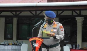 Wakapolda Sulut Pimpin Apel Penyambutan Personel Brimob Purna Tugas BKO Polda Papua