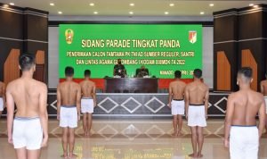Kasdam Pimpin Seleksi Tahap II Parade Calon Prajurit Tamtama TNI AD di Makodam XIII/MDK