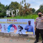 Polsek Ciruas Polres Serang Pasang Spanduk Himbauan Mudik