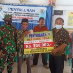 Sebanyak 213 KPM Desa Pahonjean Terima BLT DD dan Vaksin Boster